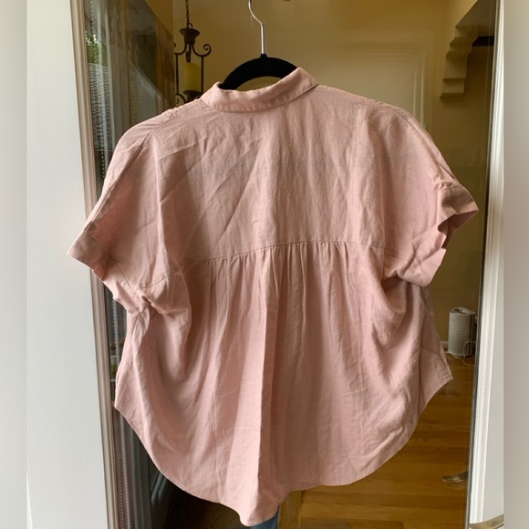 Linen-Blend Hilltop Shirt (pink) - Picture 3 of 7